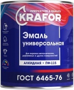 Эмаль Krafor ПФ-115, черная 6кг (4)