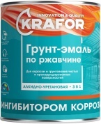 Грунт-эмаль по ржавчине Krafor, шоколадная 1,9кг (6)