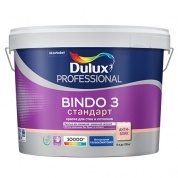 Краска DULUX BINDO 3 для потолка и стен матовая белая база А 9л
