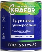 Грунт Krafor ГФ-021, серый 1,8кг (6)