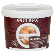 Декоративное средство Eurotex Аквалазурь для древесины ваниль 2,5л