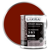 Грунт-эмаль Лакра 3 в 1 красно-коричневый 15кг 