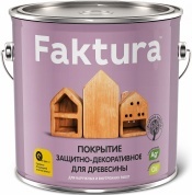 Защитно-декоративное покрытие Faktura с льняным маслом и ионами серебра тик 2,5л