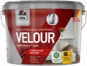 Краска Dufa Premium Velour Интерьерная для стен и потолков глубокоматовая база 1 9л