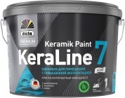 Краска Düfa Premium KeraLine Keramik Paint 7 для стен и потолков моющаяся матовая прозрачная база 3 2,5л