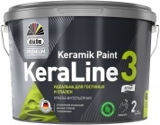 Краска Düfa Premium KeraLine Keramik Paint 3 для стен и потолков глубокоматовая прозрачная база 3 9л
