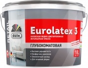 Краска Dufa Retail Eurolatex 3 для стен и потолков водно-дисперсионная глубокоматовая 2,5л