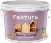 Лак-антисептик Faktura с воском и ионами серебра орех 2,7л